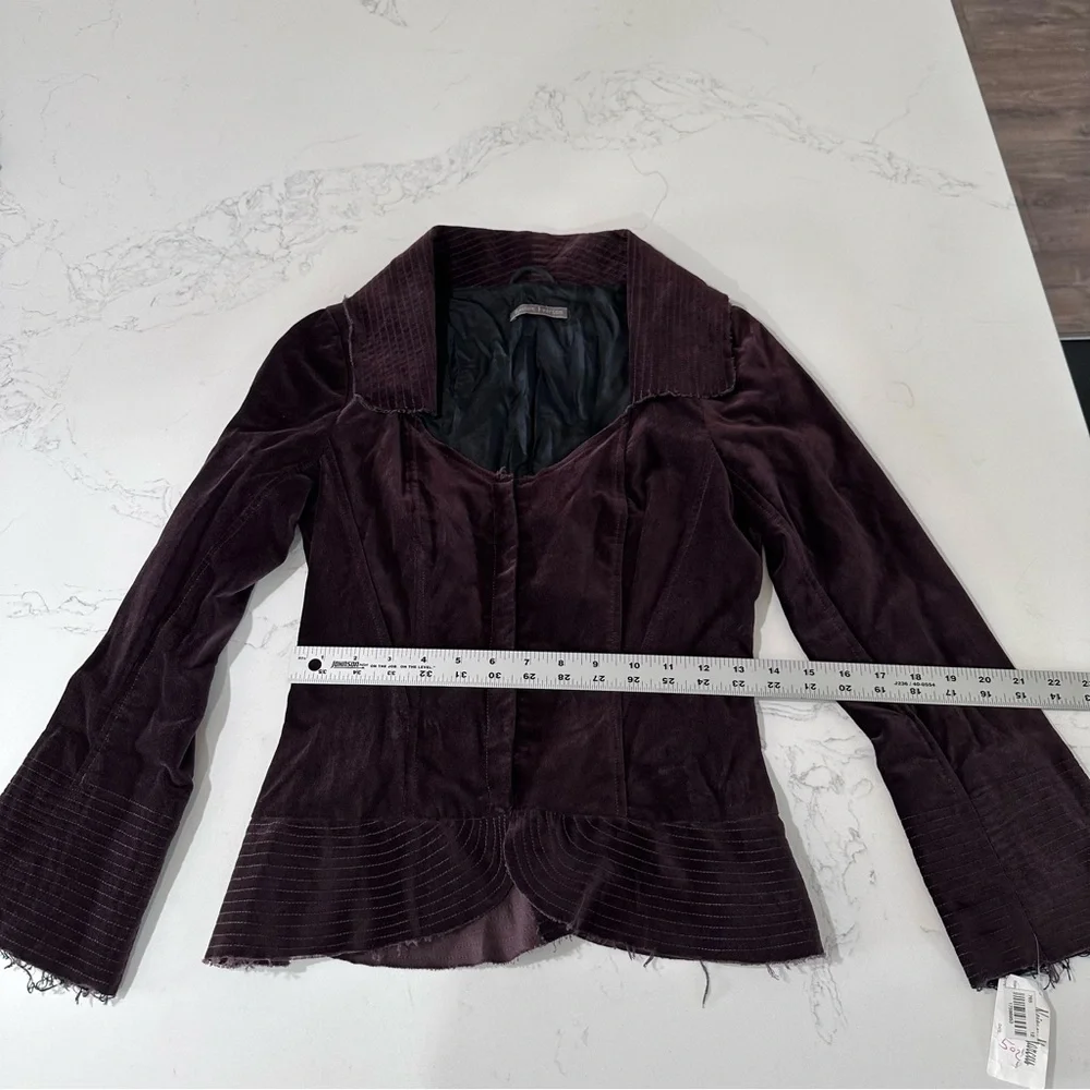 Easton Pearson Velvet Blazer in Deep Brown - Picture 10 of 14